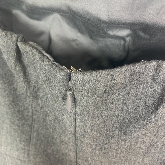 Club Monaco strapless wool blend sheath dress grey - Picture 8 of 13